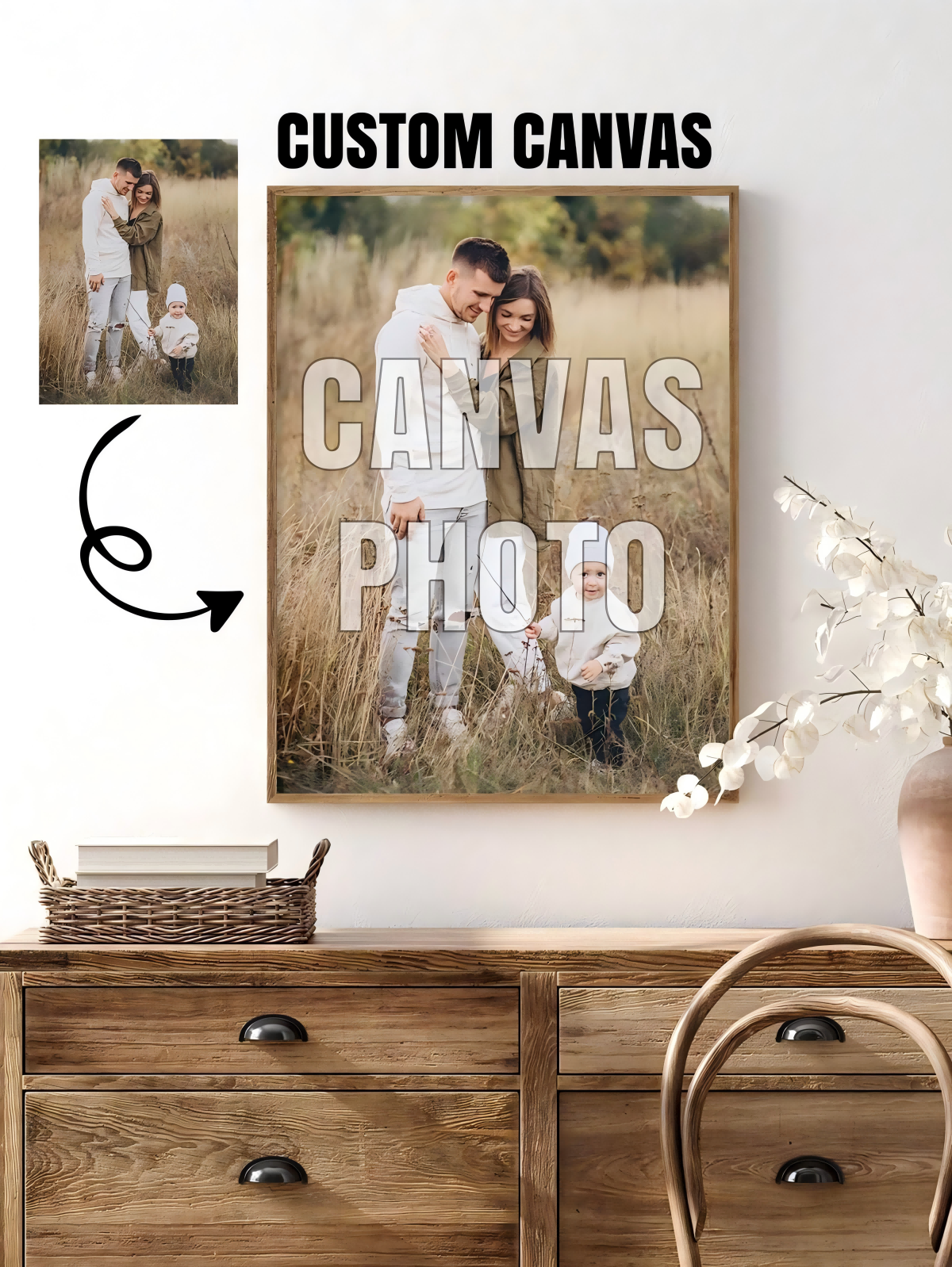 Home Decor Frames - Customizable Canvas Poster With Frame, Customize
