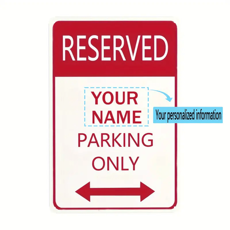 Home Decor Vintage - Personalized Reserved Parking Sign -Metal Wall