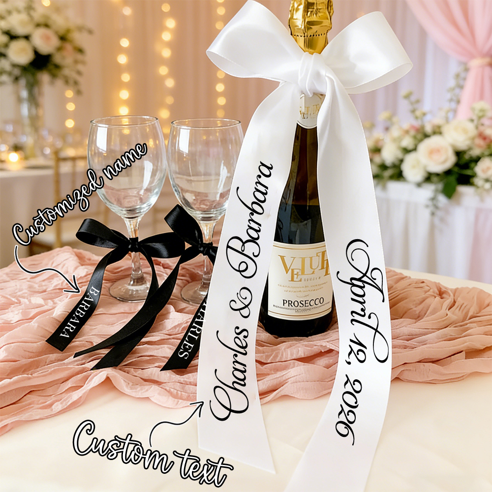 Home Decor Names - 3Pieces/Set Customized Bow Ribbon Customizable Name