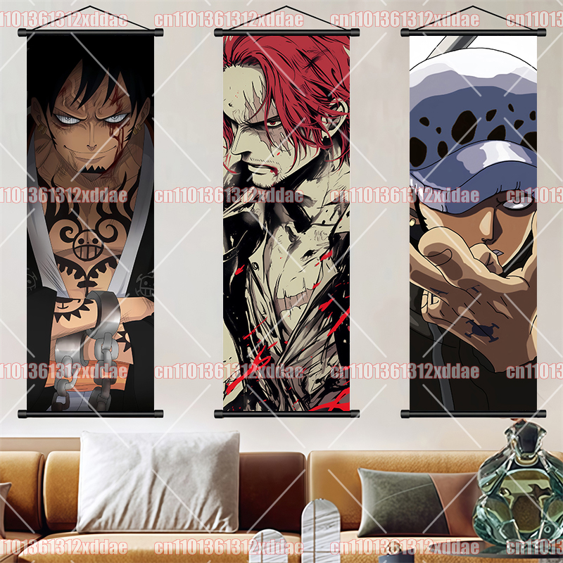 Home Decor Painting - Anime One Piece Scroll Painting Luffy