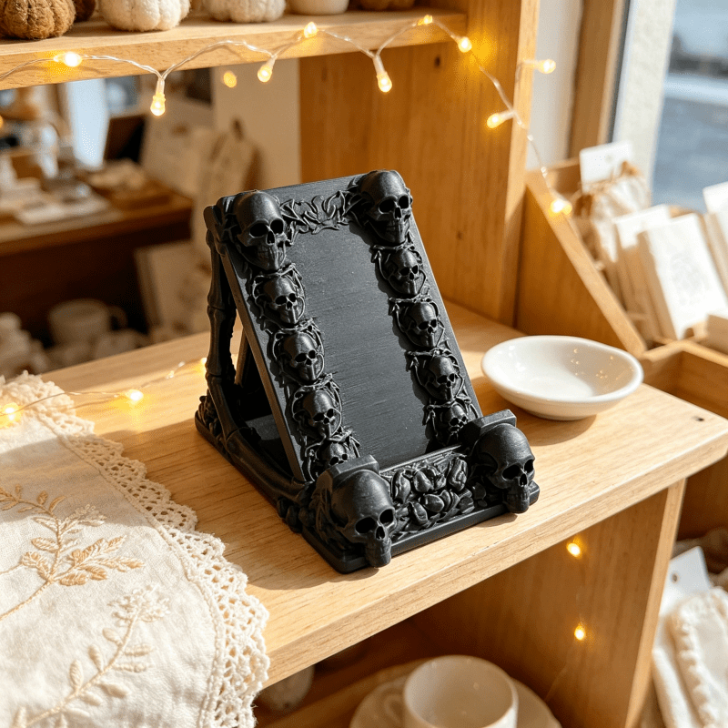 Home Decor Games Free - One 3D-printed Gothic skull phone holder,