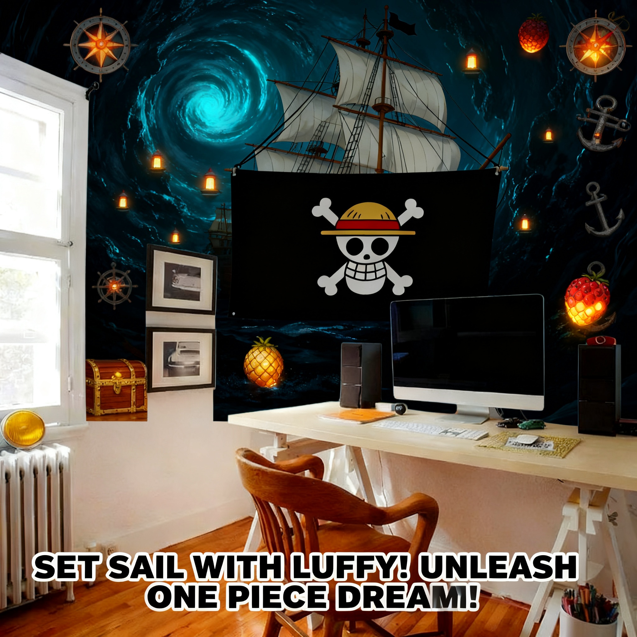 Home Decor Painting - One Piece Luffy Straw Hat Pirates