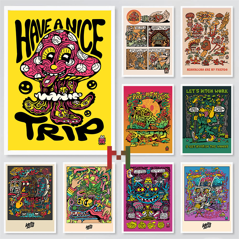 Home Decor Za - Killer Acid Art Decor Canvas Poster