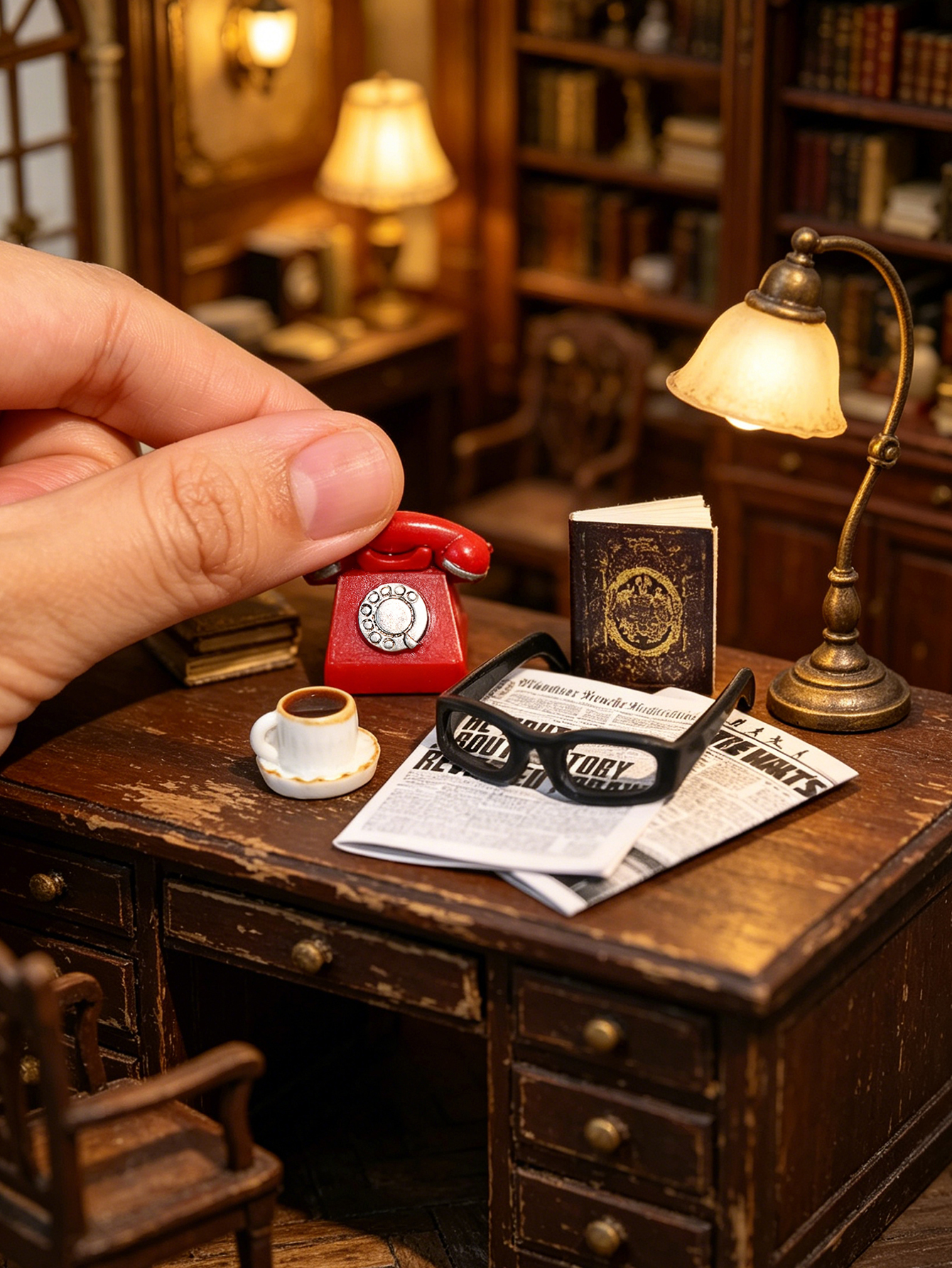 Home Decor Vintage - A Miniature Vintage Desktop Ornament, Miniature