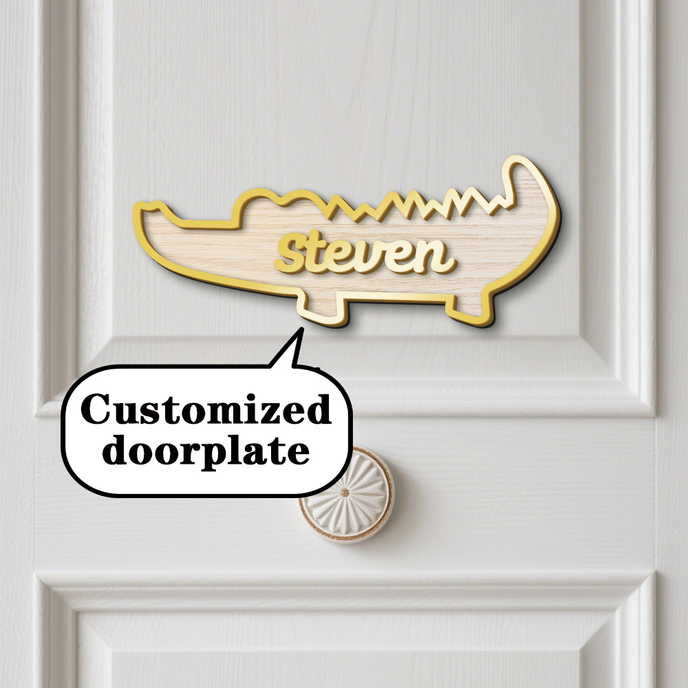 Home Decor Names - 4 style Cute Crocodile Shape Customizable