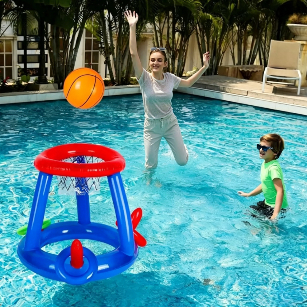 Floating Shelves - Inflatable Basketball Hoop & Cross Ring