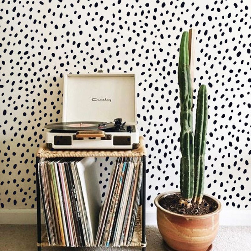 Home Decor Vinyl Flooring - 140 Pcs Polka Dots Nordic Wall