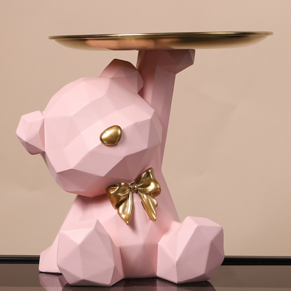 Home Decor Za - Geometric Bear Key Holder Figurine Entrance