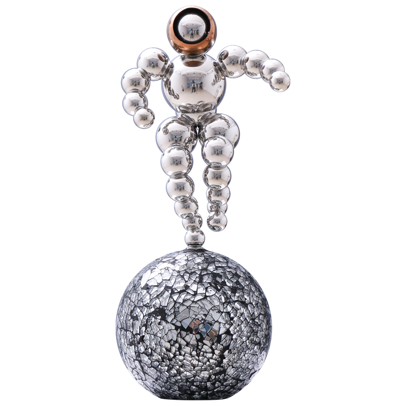 Home Decor Za - za-Luxurious Stainless Steel Astronaut Sculpture Abstract