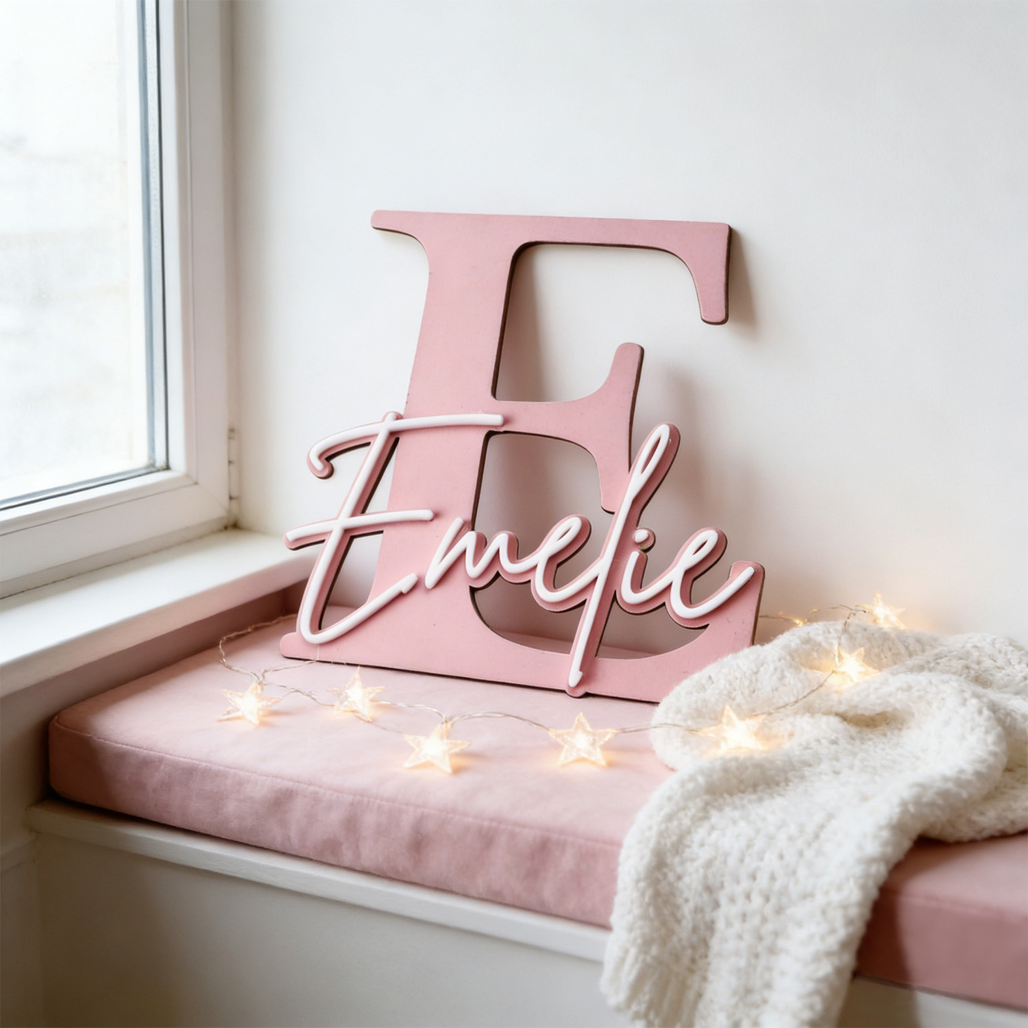 Home Decor Names - 1pc Double-layer Wooden Name Decoration Plaque,