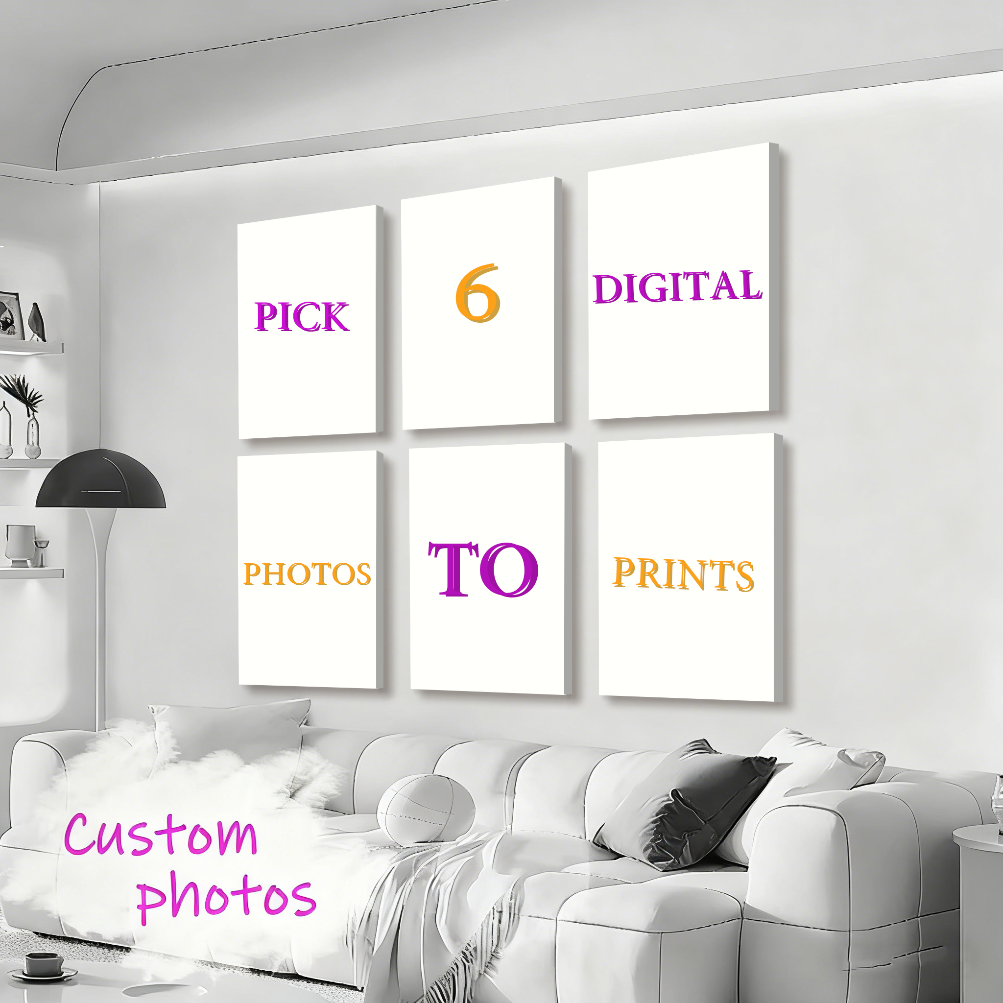 Home Decor Painting - 6pcs/set Custom Canvas Prints Photo Wall