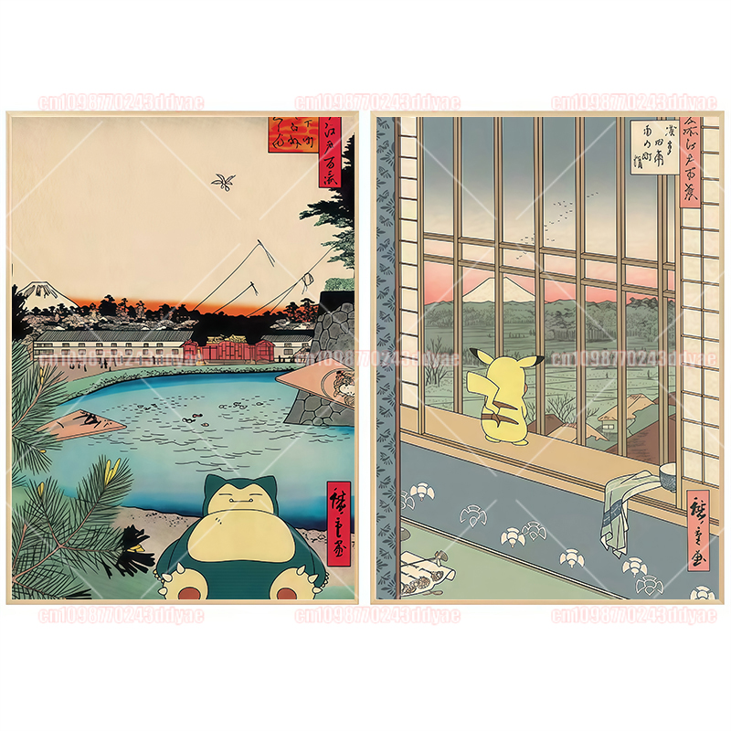 Classic Pokemon Canvas Paintin - Home Decor Painting reseña y precio