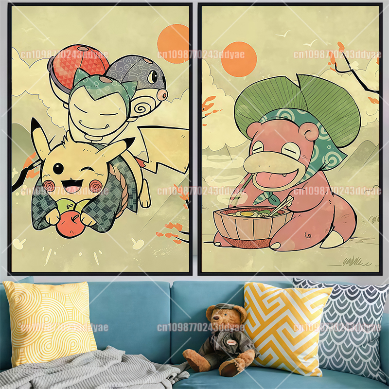 Classic Pokemon Canvas Paintin - Home Decor Painting reseña y precio