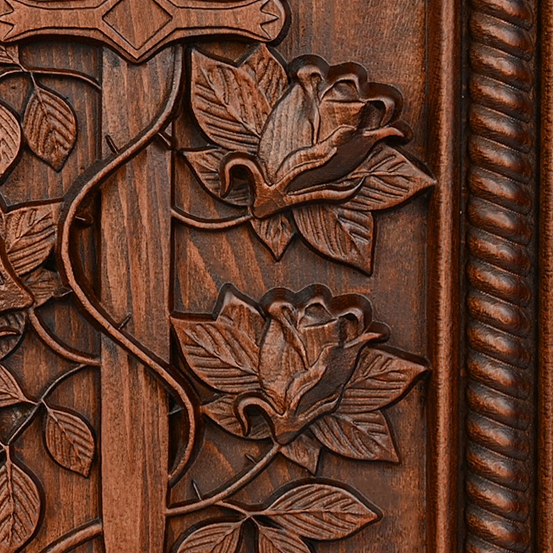 Vintage Solid Wood Carved Rose - Home Decor Vintage reseña y precio