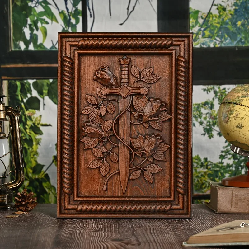 Vintage Solid Wood Carved Rose - Home Decor Vintage reseña y precio