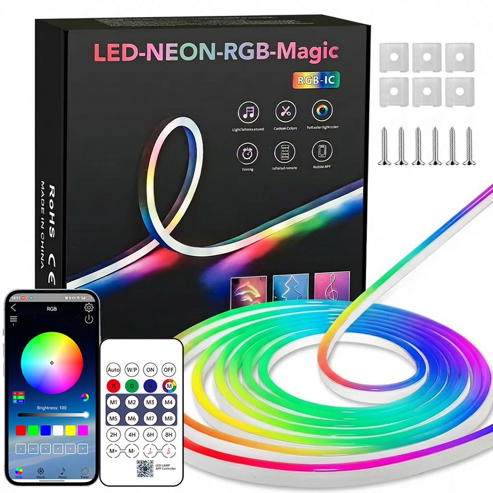 Bluetooth RGB Neon LED Strip 1 - Home Decor App reseña y precio