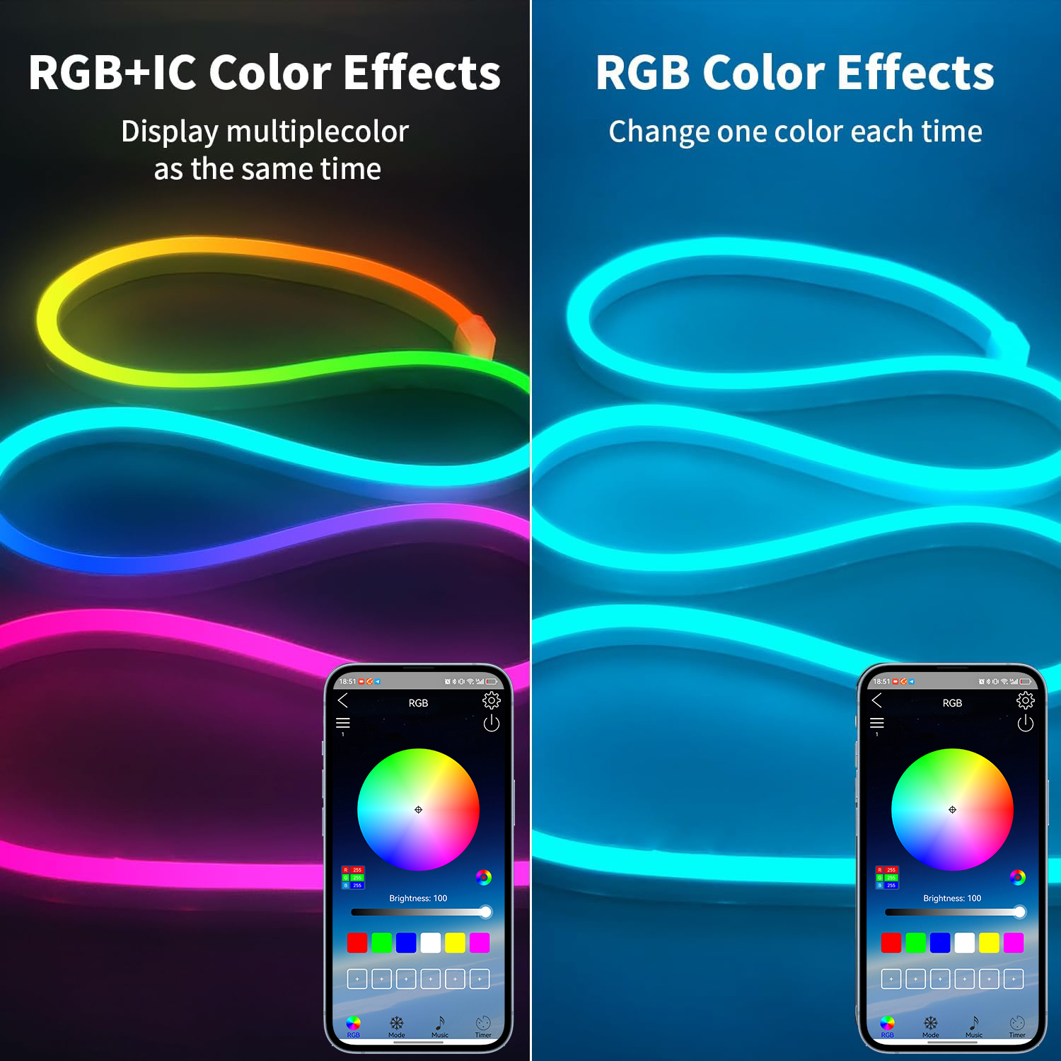 Bluetooth RGB Neon LED Strip 1 - Home Decor App reseña y precio