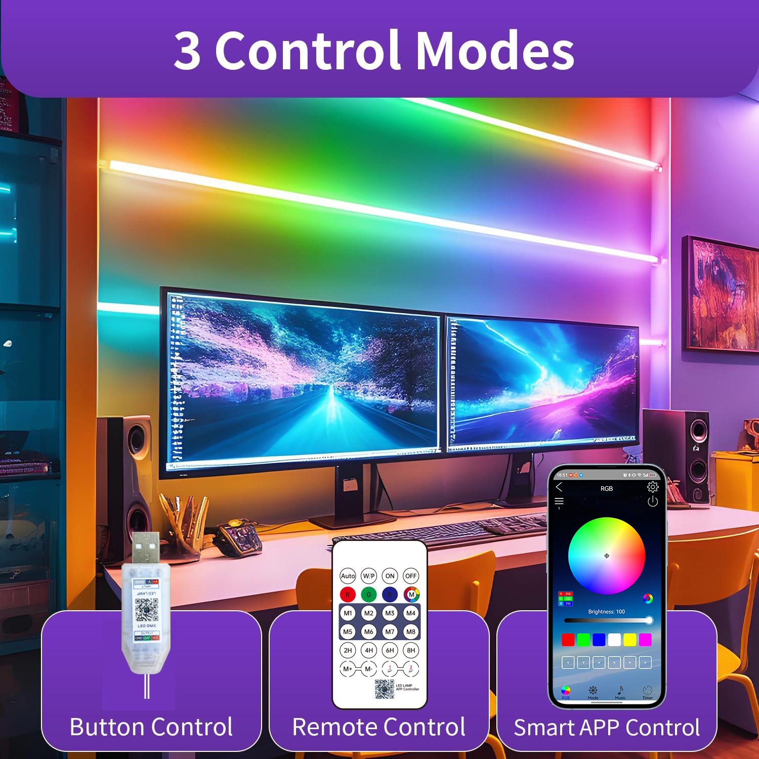 Bluetooth RGB Neon LED Strip 1 - Home Decor App reseña y precio