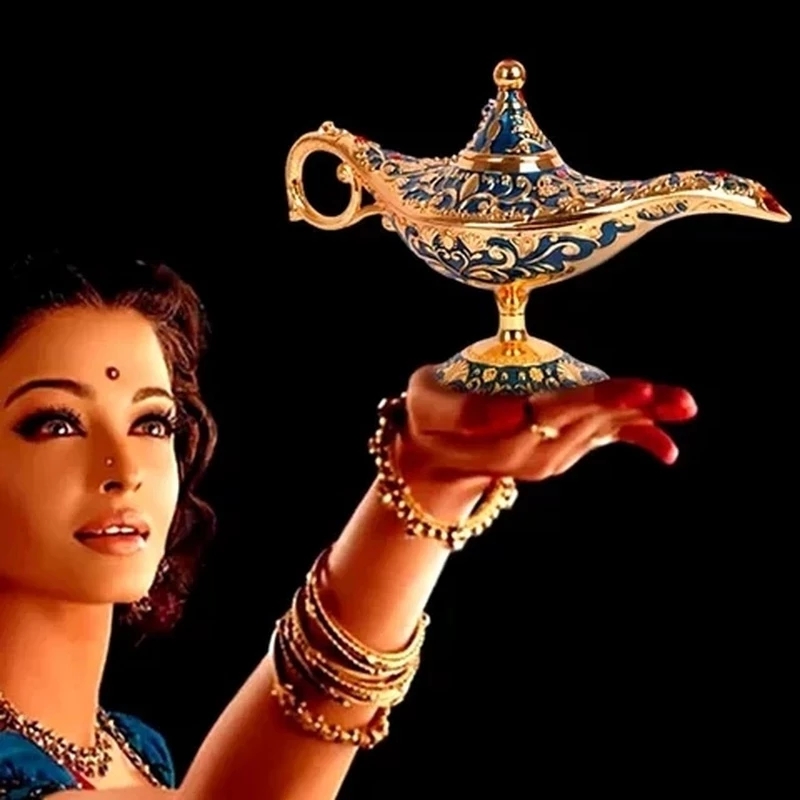 Large Size Aladdin Magic Lamp  - Home Decor Za reseña y precio