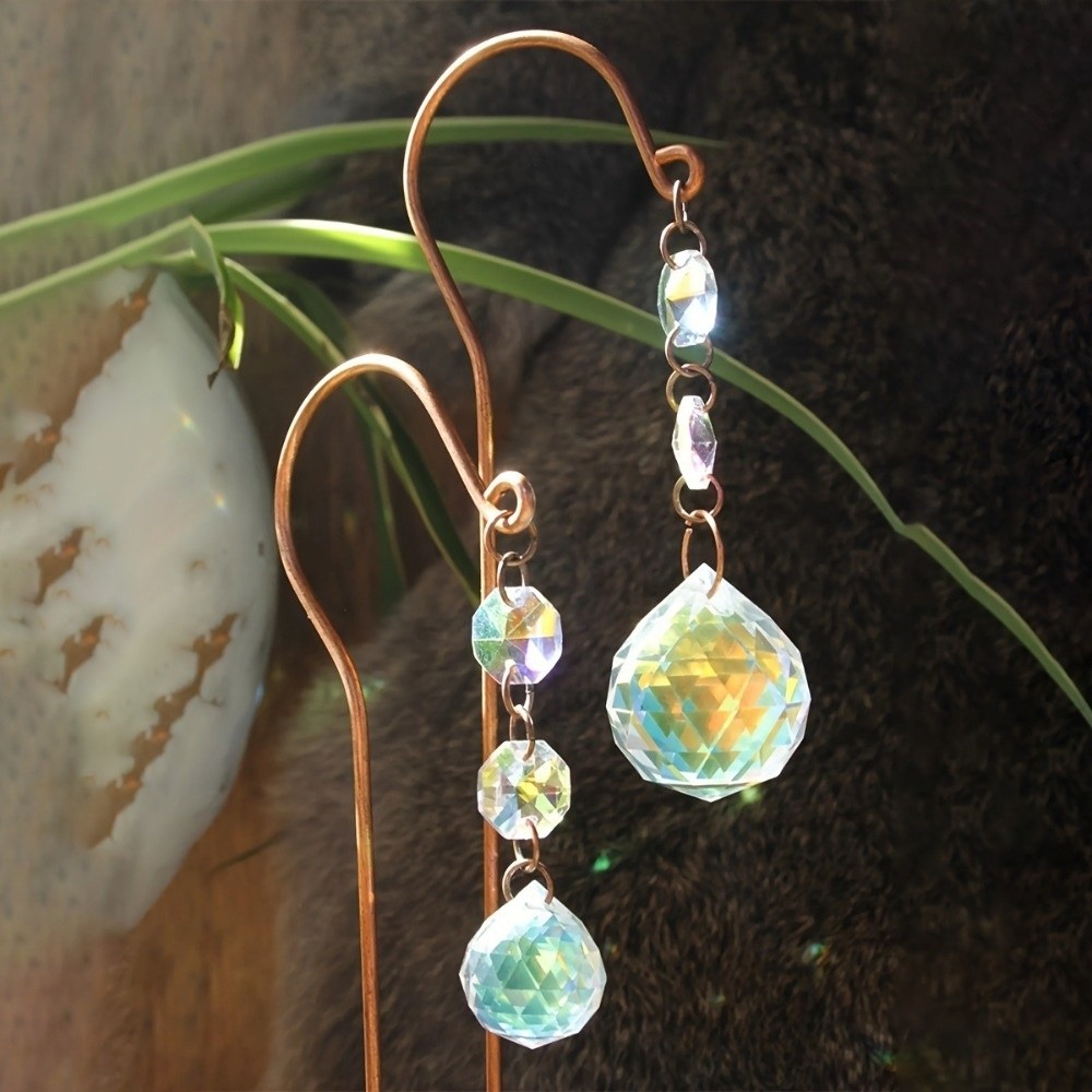 Reflective Crystal Garden Stak - Crystal Sun Catcher reseña y precio