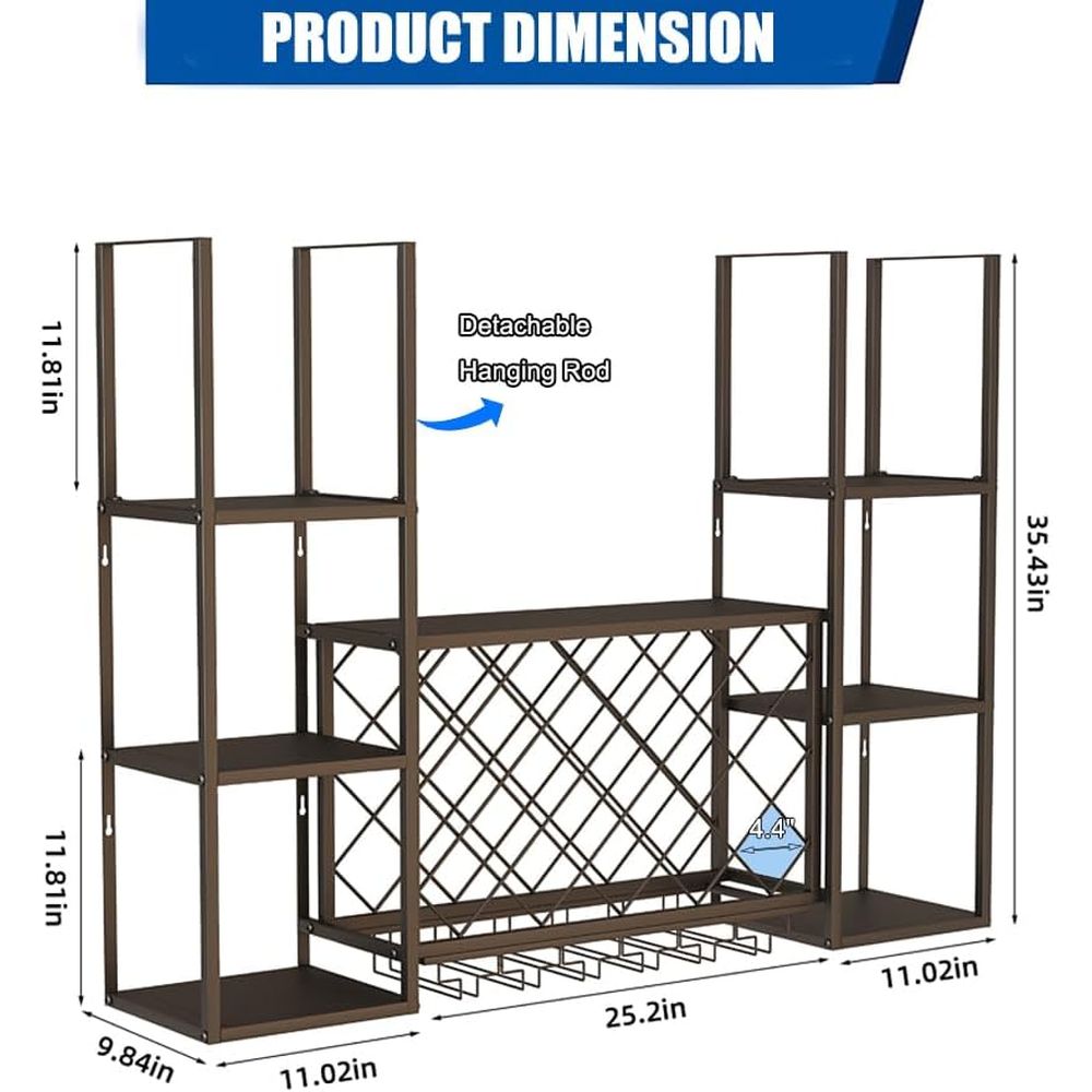Wine Rack Wall Mounted, Dual I - Floating Shelves reseña y precio