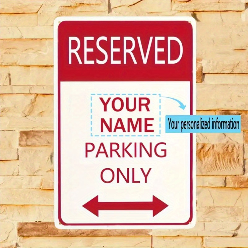 Personalized Reserved Parking  - Home Decor Vintage reseña y precio