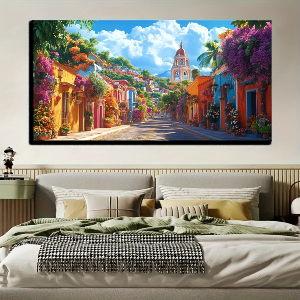 Mexican rural street Colorful  - Home Decor Frames reseña y precio