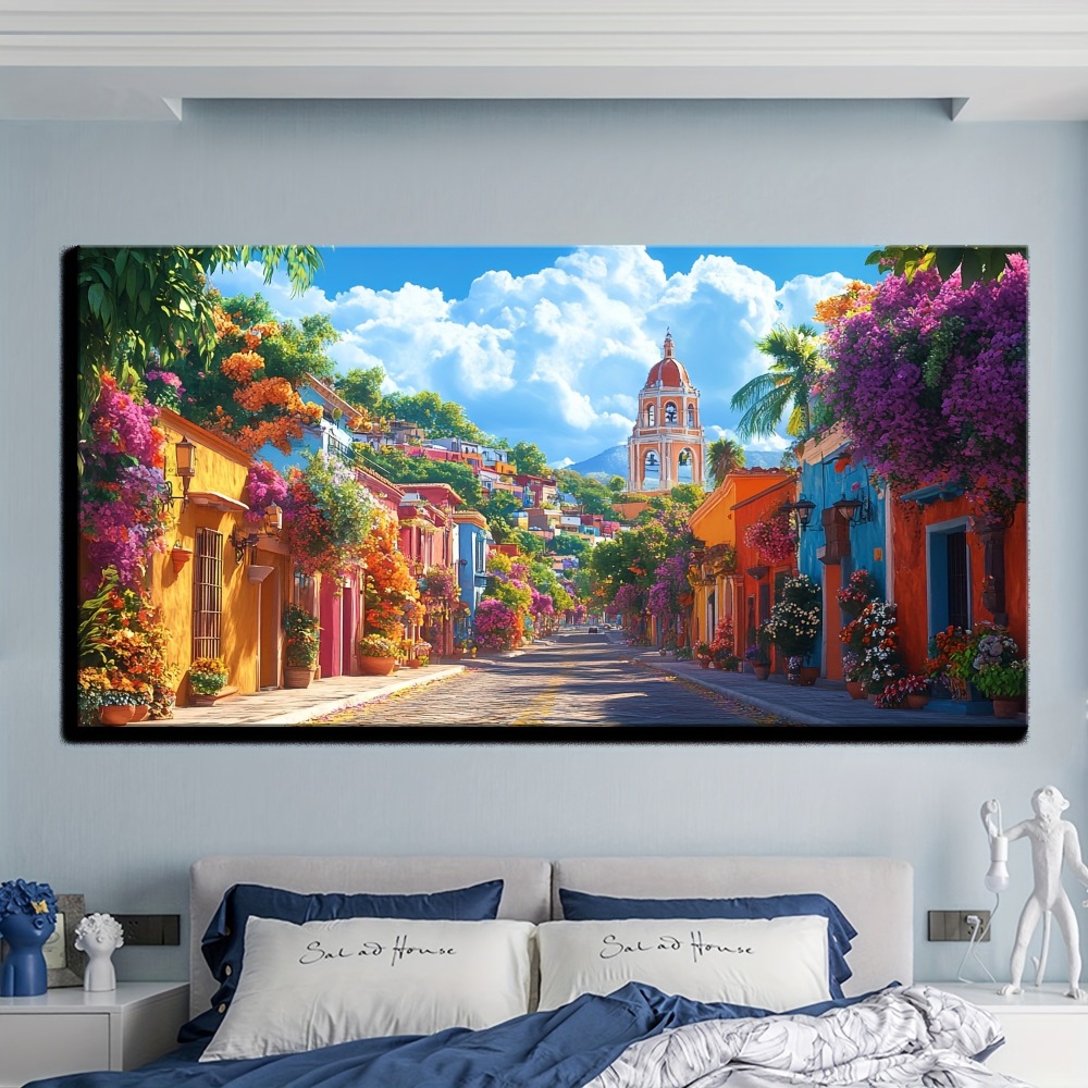 Mexican rural street Colorful  - Home Decor Frames reseña y precio