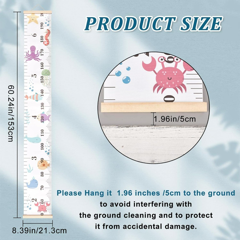 Sea Animals Growth Chart Fabri - Home Decor Frames reseña y precio