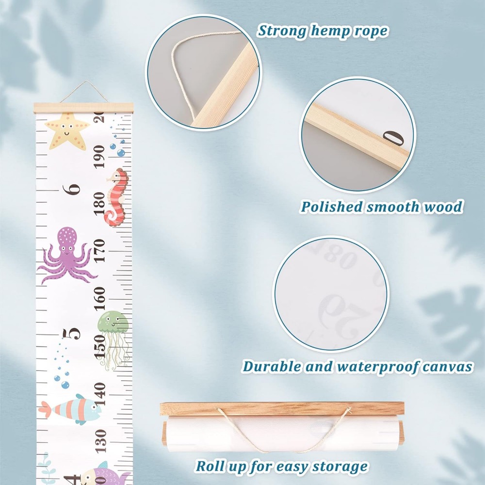 Sea Animals Growth Chart Fabri - Home Decor Frames reseña y precio