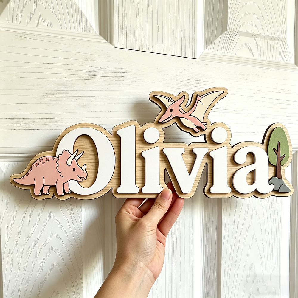 Personalized Dinosaur Name Sig - Home Decor Names reseña y precio