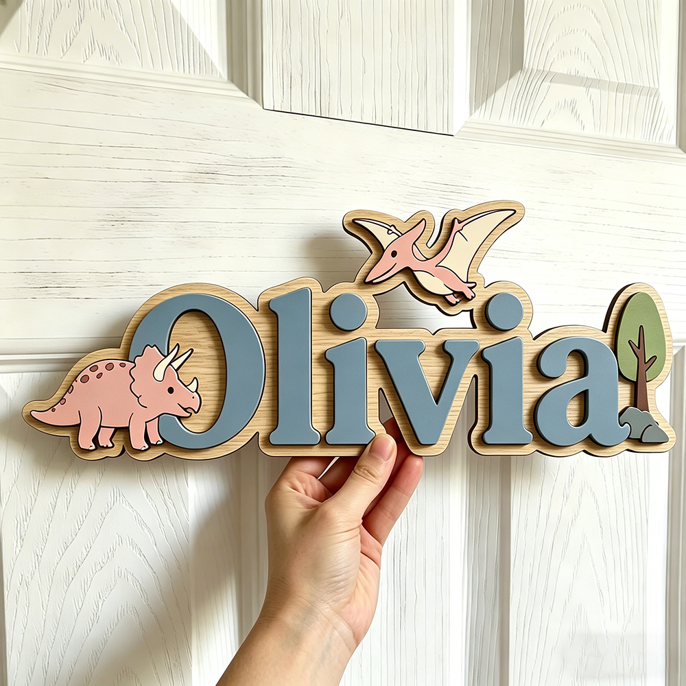 Personalized Dinosaur Name Sig - Home Decor Names reseña y precio