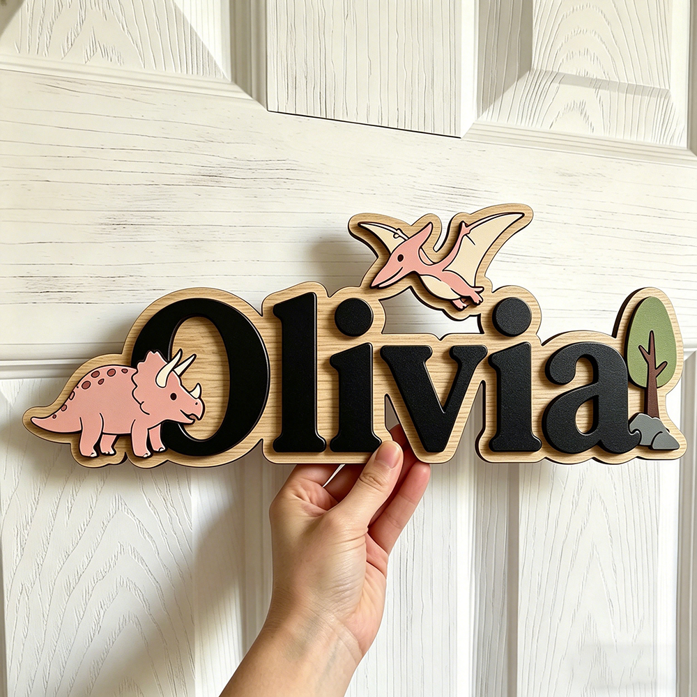 Personalized Dinosaur Name Sig - Home Decor Names reseña y precio