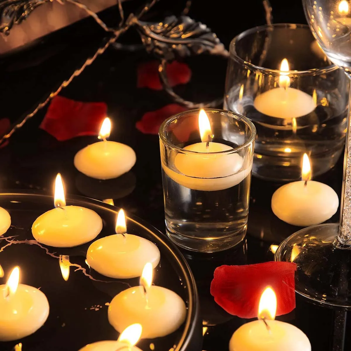 20pcs Ivory Floating Candles,  - Home Decor Vase reseña y precio
