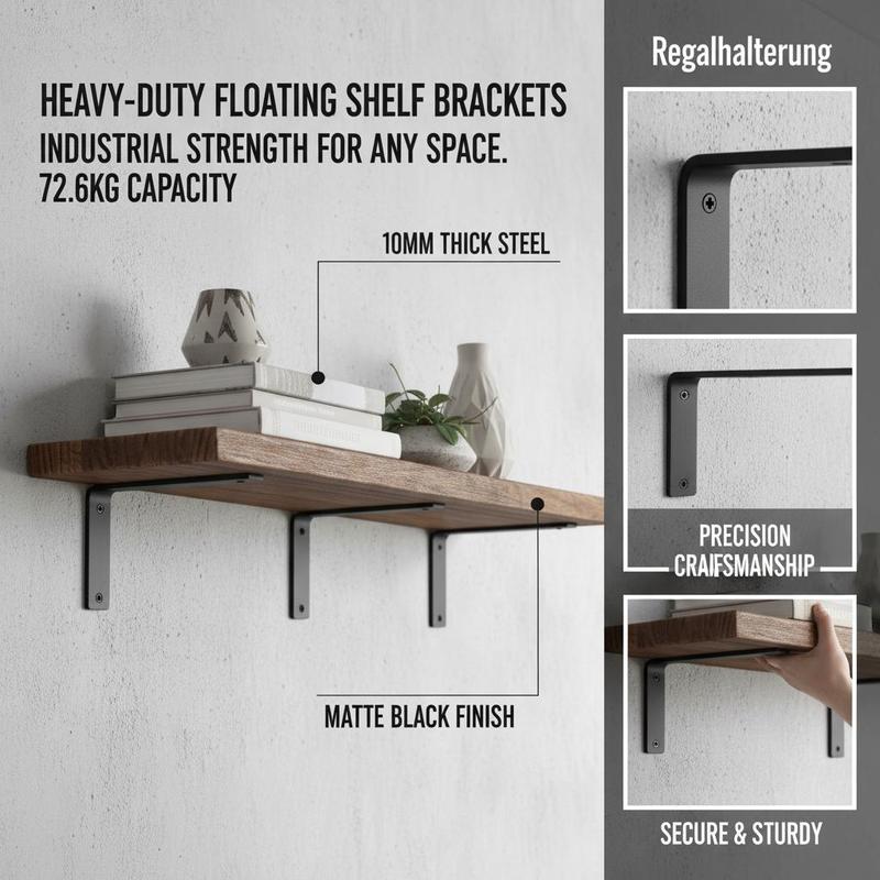 Shelf Bracket, 16 x 6 in 4 Pcs - Floating Shelves reseña y precio