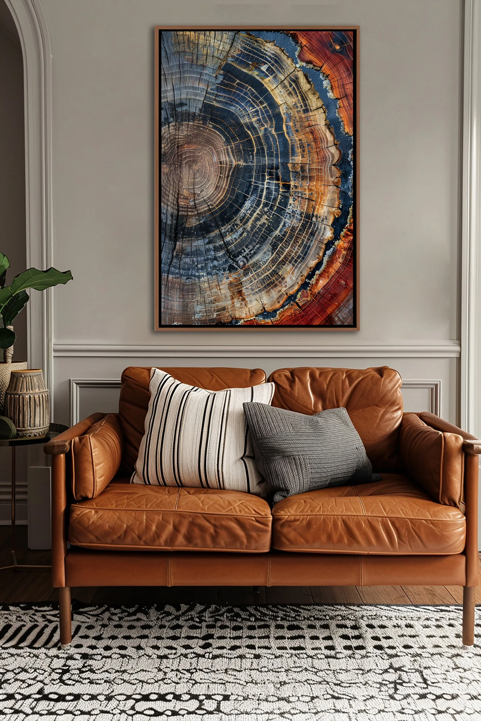 Tree Ring Framed Wall Art, Abs - Home Decor Frames reseña y precio