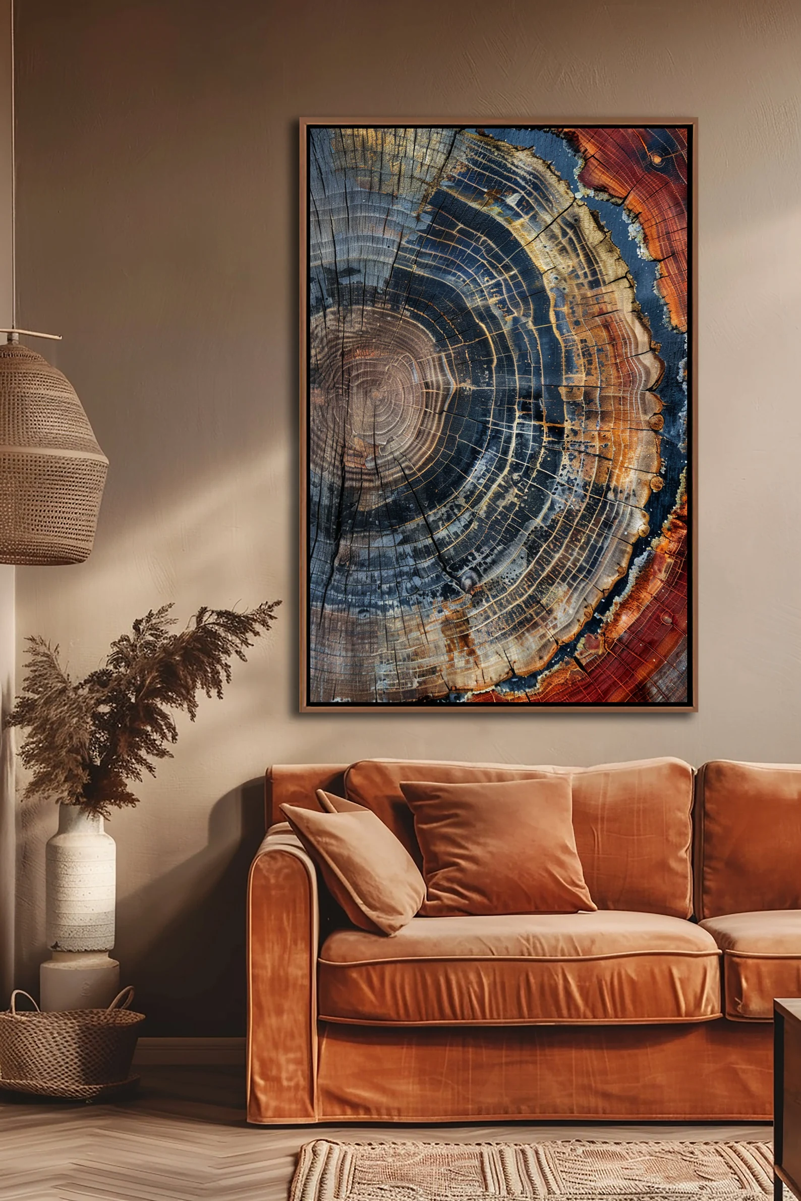 Tree Ring Framed Wall Art, Abs - Home Decor Frames reseña y precio