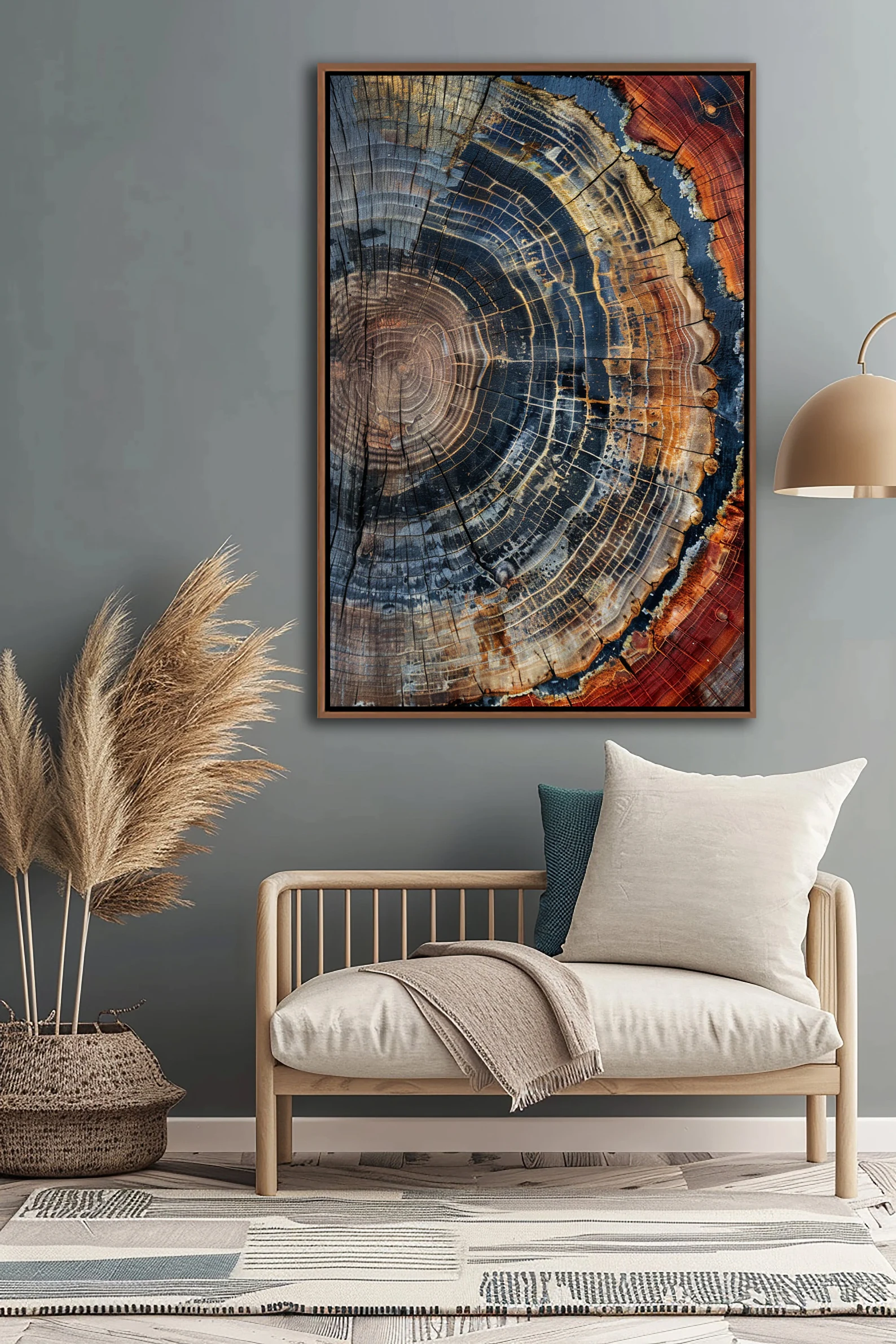 Tree Ring Framed Wall Art, Abs - Home Decor Frames reseña y precio