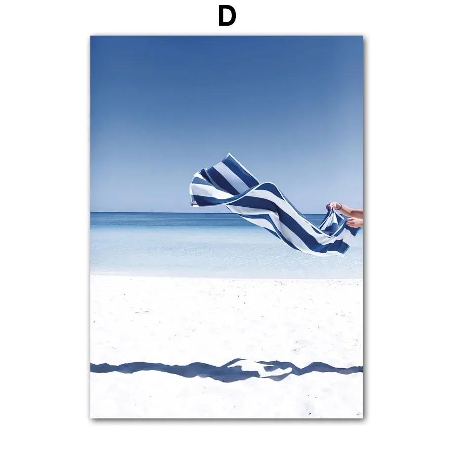Blue Sea Sunshine Beach White  - Home Decor Vase reseña y precio