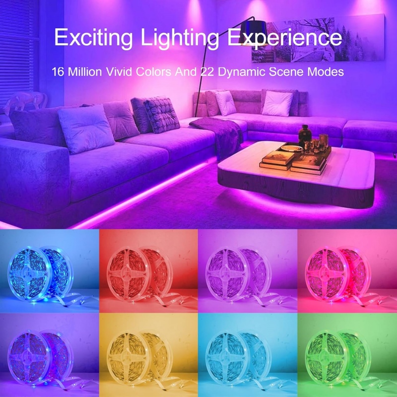1-20m RGB LED Strip Lights 5V  - Home Decor App reseña y precio
