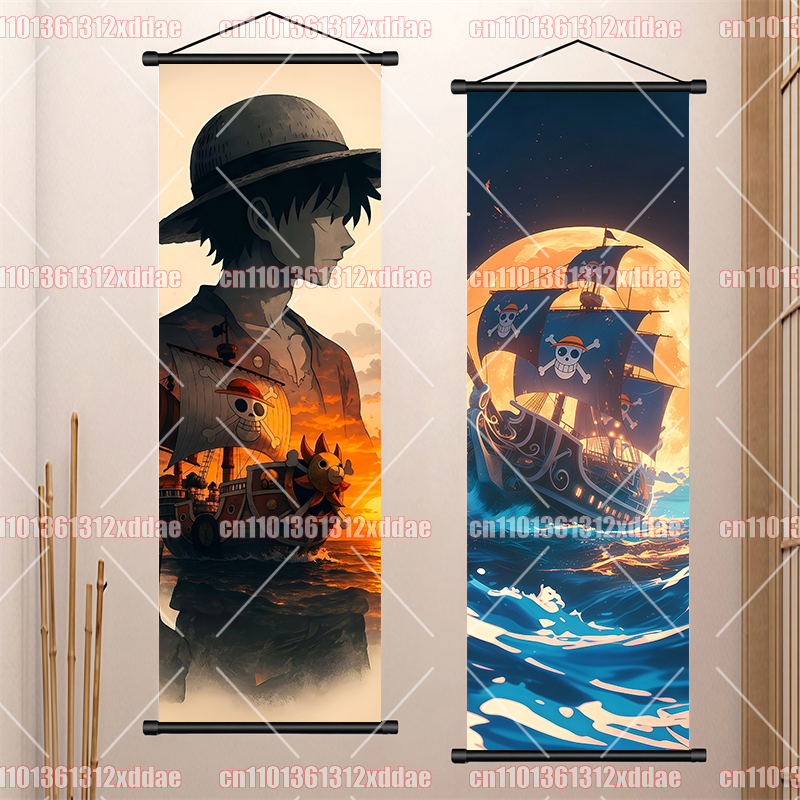 Anime One Piece Scroll Paintin - Home Decor Painting reseña y precio