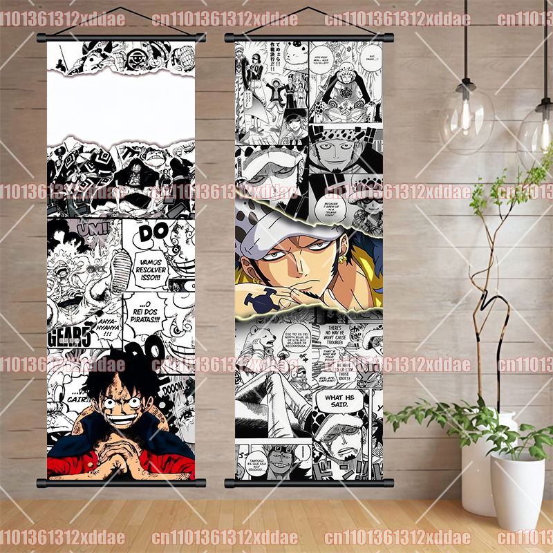 Anime One Piece Scroll Paintin - Home Decor Painting reseña y precio