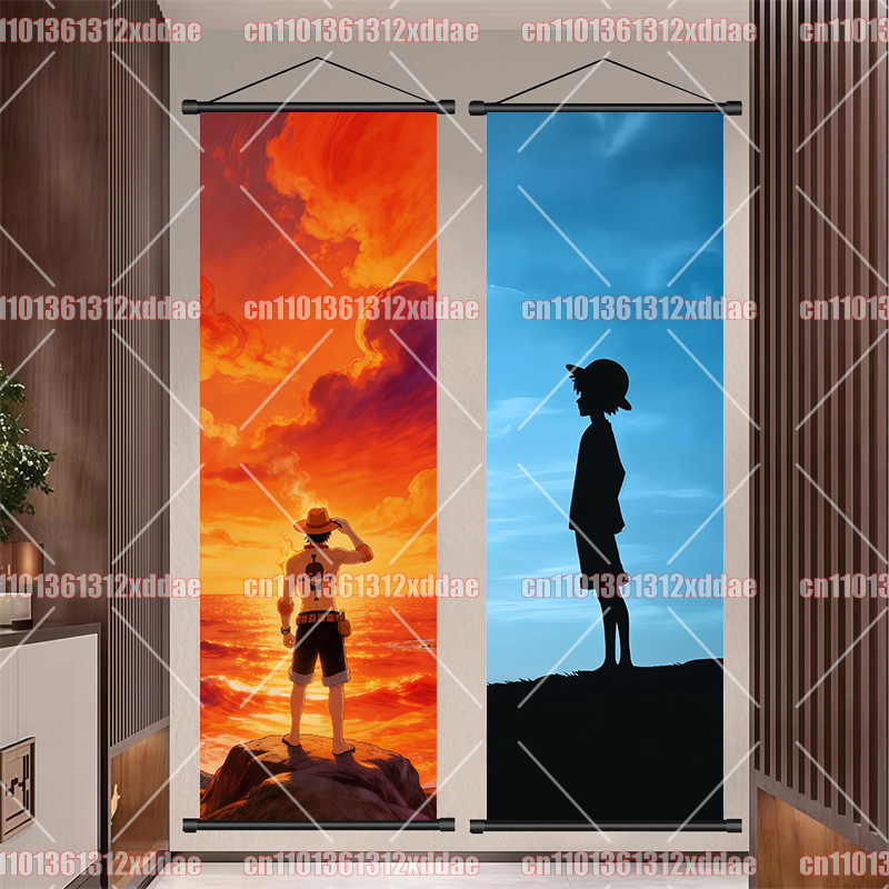 Anime One Piece Scroll Paintin - Home Decor Painting reseña y precio