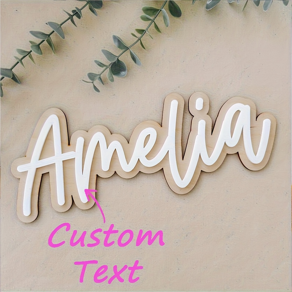 Personalized Double-Layered Wo - Home Decor Names reseña y precio