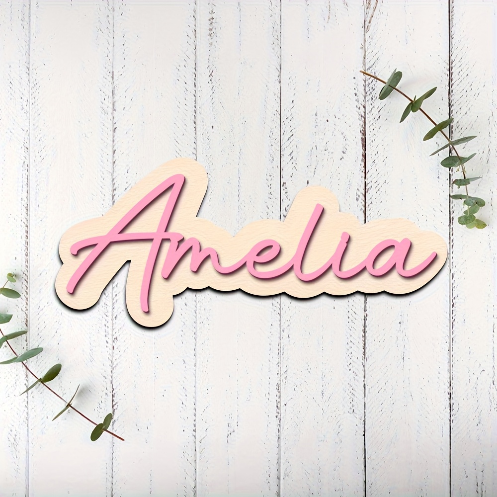 Personalized Double-Layered Wo - Home Decor Names reseña y precio