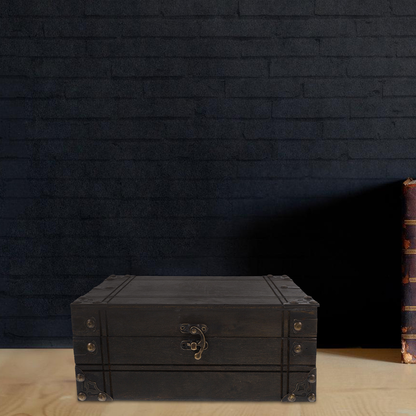 Vintage Wooden Treasure Box Re - Home Decor Vintage reseña y precio