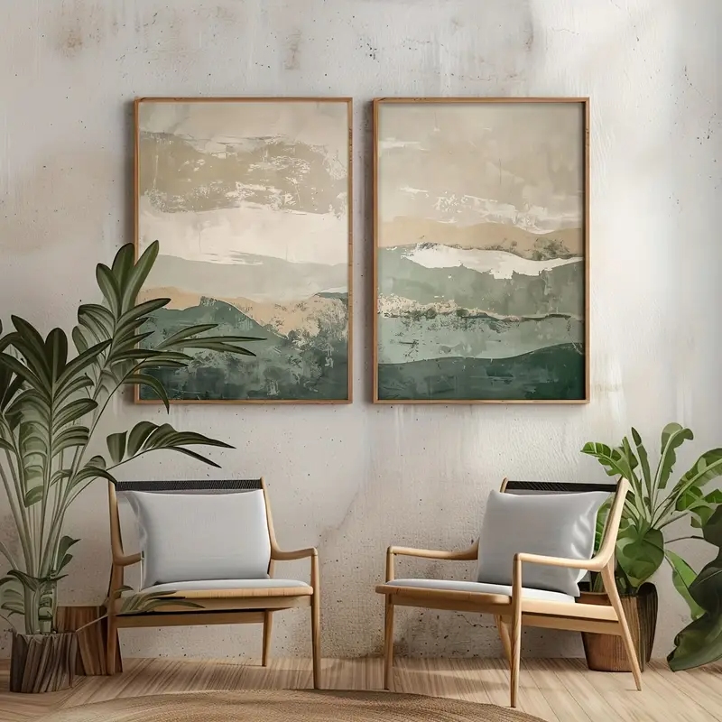 2pcs/set Wabi Sabi Abstract Ge - Home Decor Korea reseña y precio