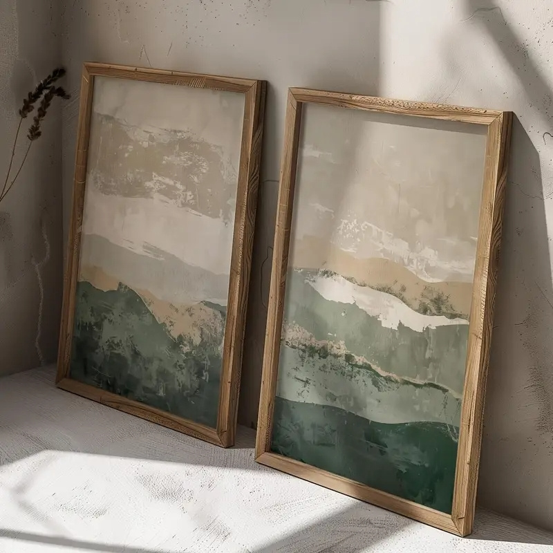 2pcs/set Wabi Sabi Abstract Ge - Home Decor Korea reseña y precio