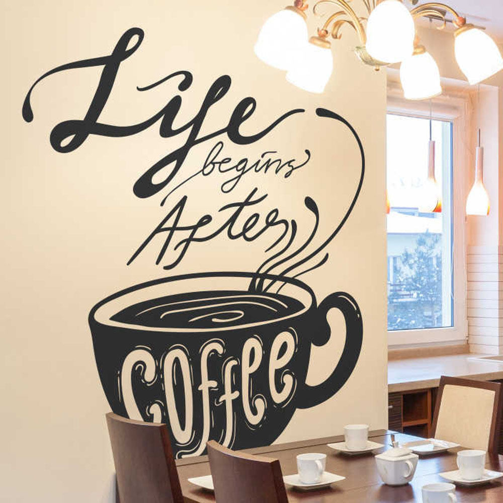 Life Begins After Coffee Mugs  - Home Decor Vinyl Flooring reseña y precio