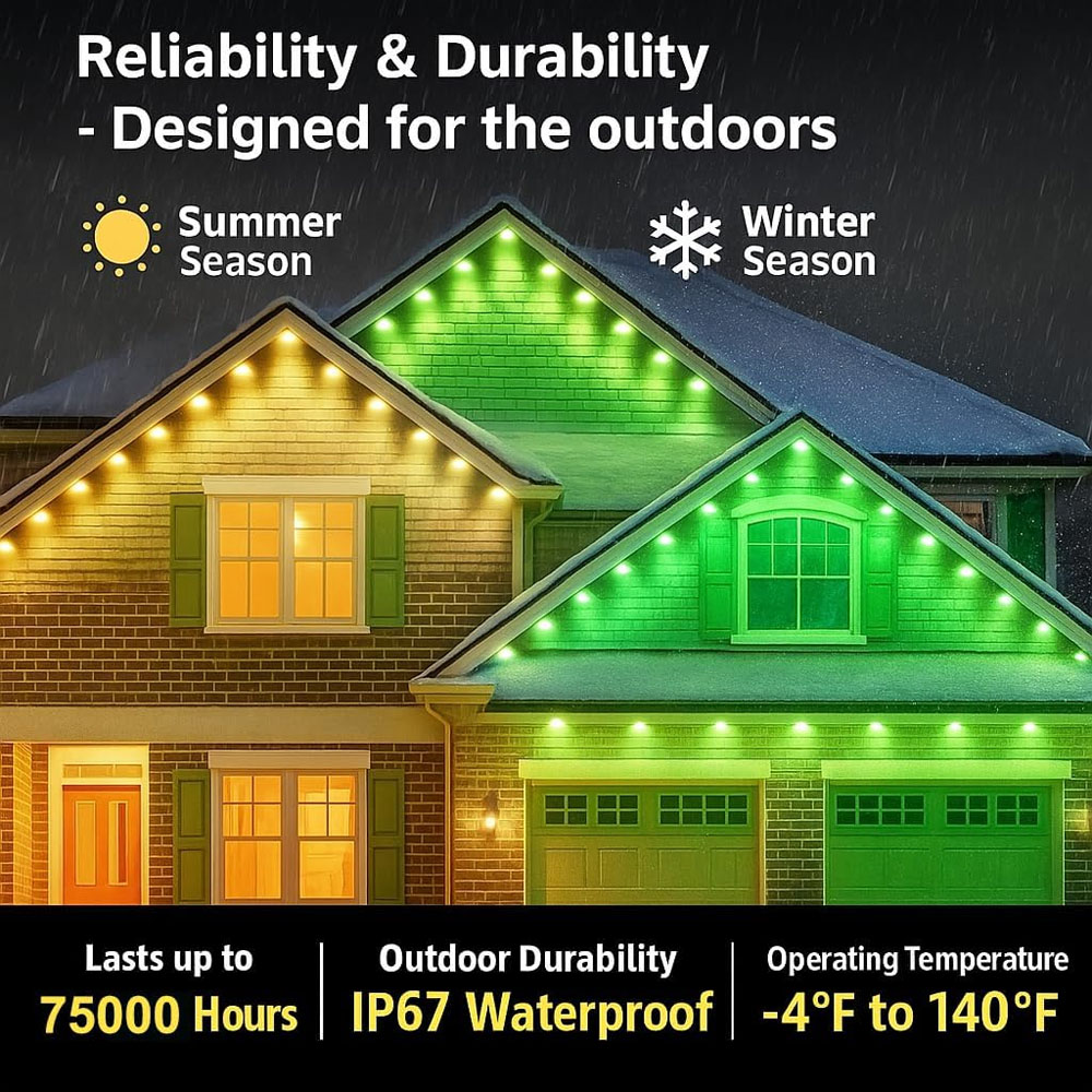 45M 90LEDs Permanent Outdoor L - Home Decor App reseña y precio